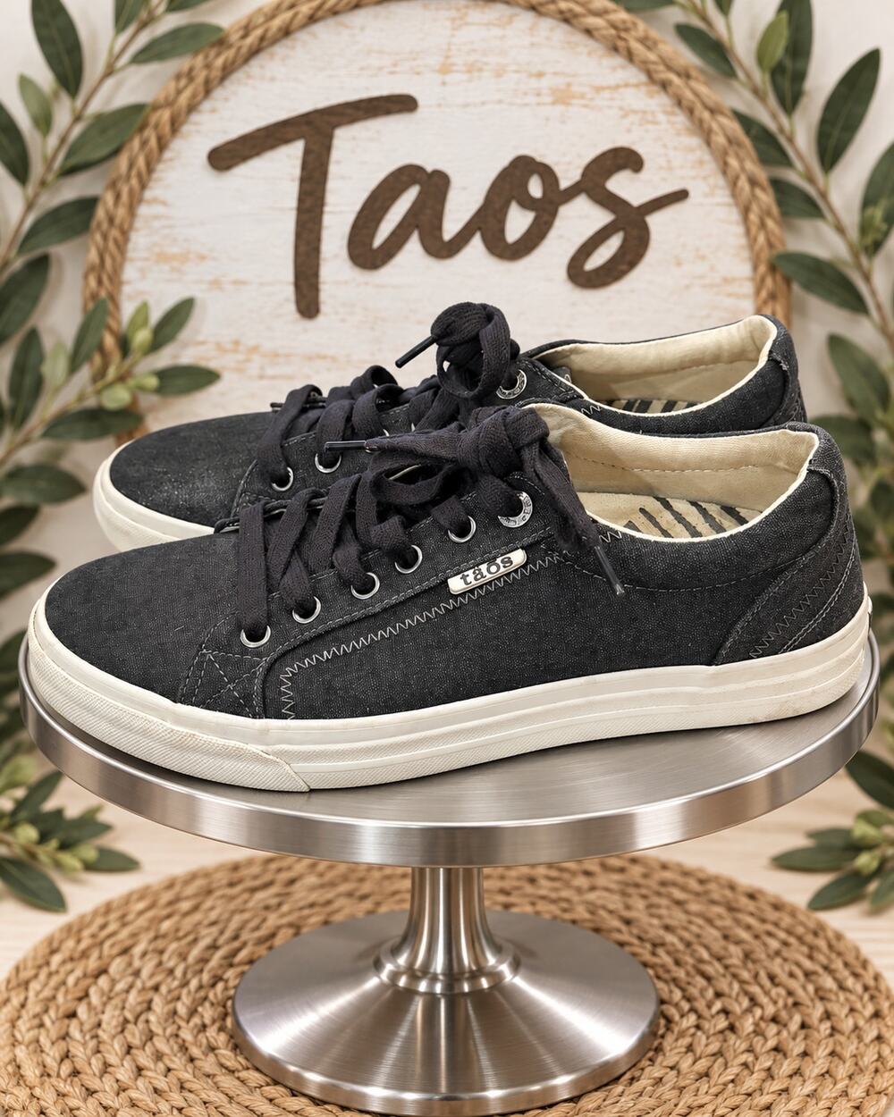 Taos Plim Soul Charcoal Wash Canvas Sneakers Women’s 9M
